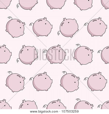 vector pig seamless puttern