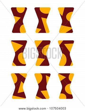 Djembe silhouette set