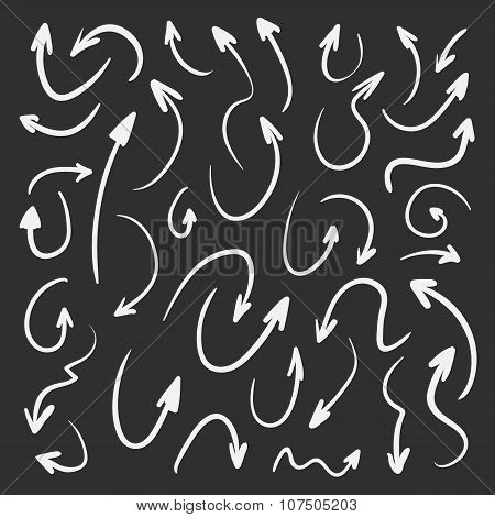 hand drawn arrows set