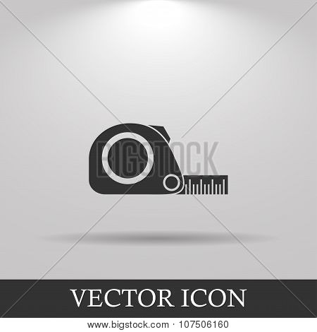 Tape Measure Icon. Roulette Construction  Simbol