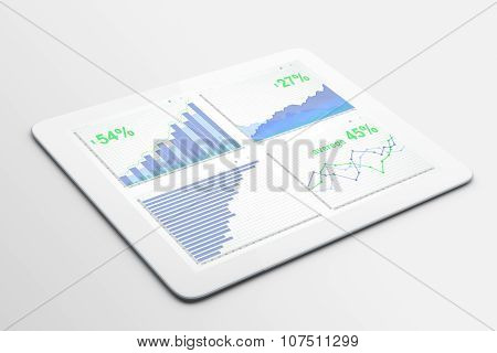 Buusiness Chart On Digital Tablet Screen