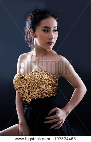 Portrait Of Beautiful Asian Girl