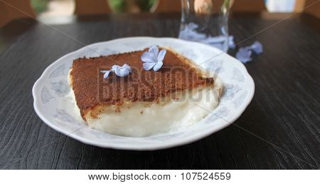 Turkish national dish kazan dibi rice pudding