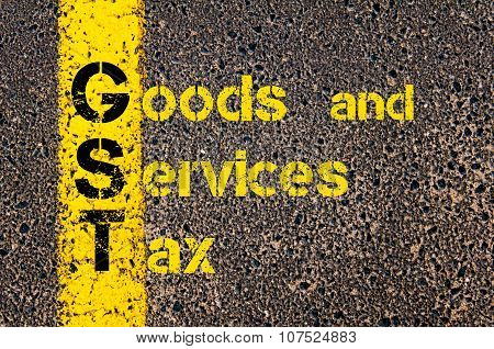 Business Acronym Gst As Goods And Services Tax