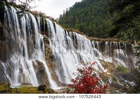 Waterfall in the autumn
