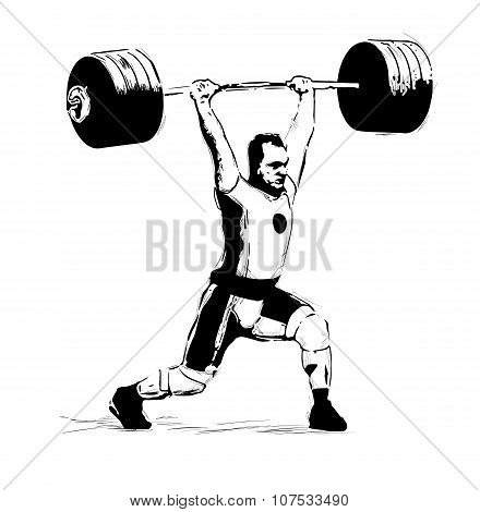 Weightlifter, clean and Jerk