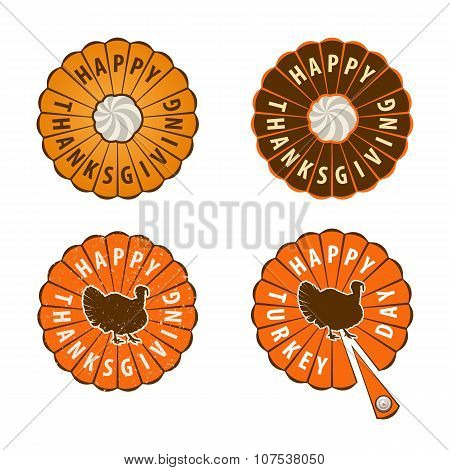 Thanksgiving Day Emblems