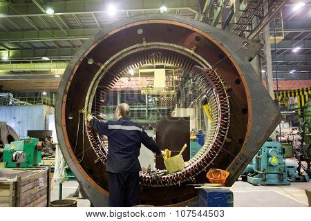Stator of a big electric motor
