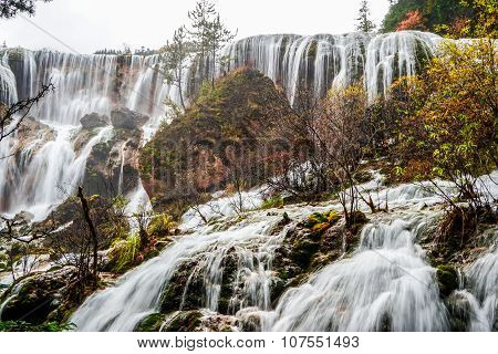 Waterfall in the autumn