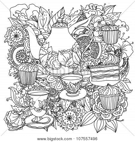With elements of time for tea