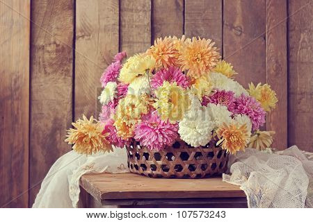 Still Life With A Bouquet. Card, Invitation, Congratulation.