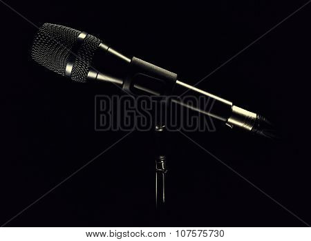 Modern Microphone On Stand