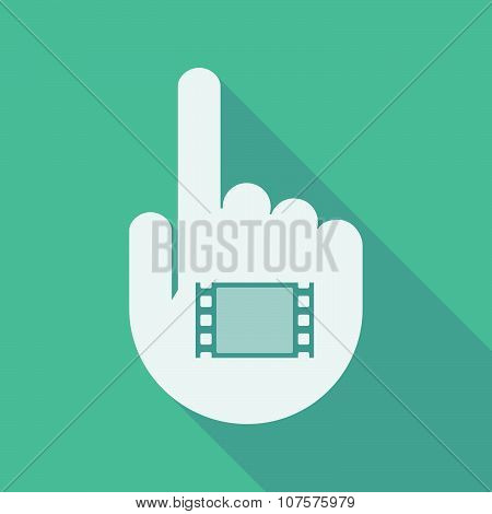 Long Shadow Pointing Finger Hand With A Film Photogram