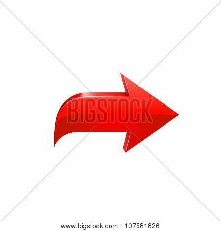 Red arrow. Vector