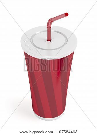 Paper Cup With Bendable Straw