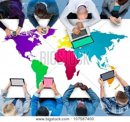 World Global Cartography Globalization Earth International Concept