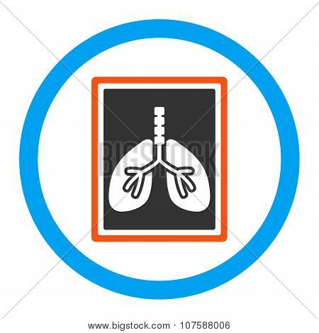 Lungs X-Ray Photo Rounded Vector Icon