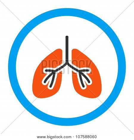 Lungs Rounded Vector Icon