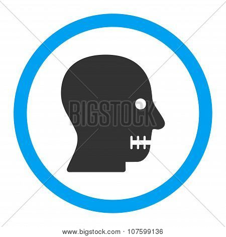 Sewn Mouth Rounded Vector Icon