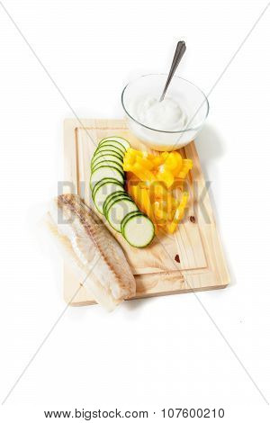 vegetables and fish