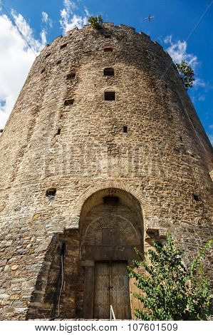 Rumelihisari fortress on a background of blue sky in Istanbul Turkey