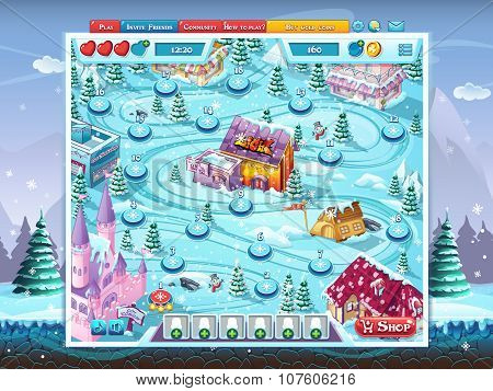 Merry Christmas Gui - Map Playing Field Window Background