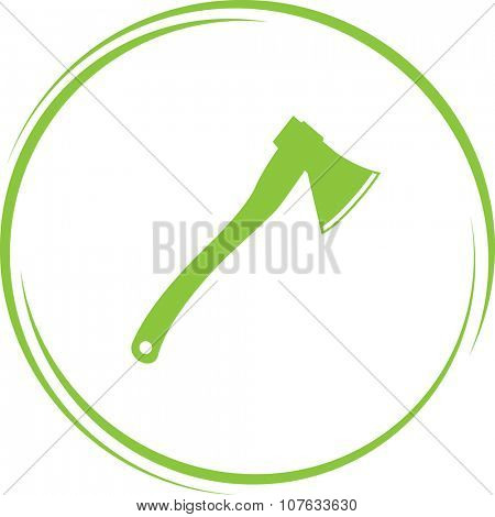 axe. Internet button. Vector icon.