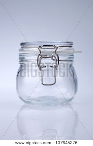 air thight jar on the white background
