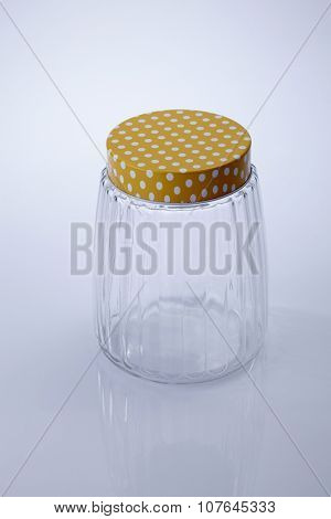 air tight jar on the white background