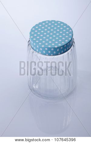 air tight jar on the white background