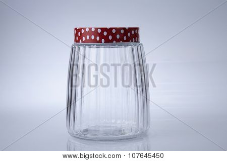 air tight jar on the white background