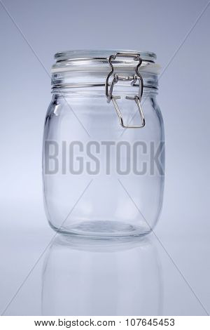 air thight jar on the white background