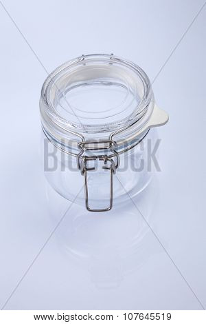 air thight jar on the white background