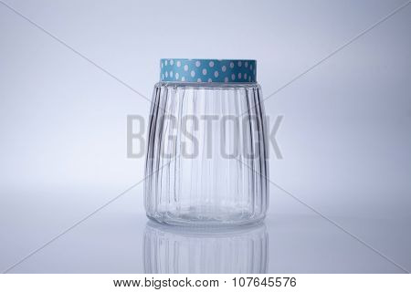 air tight jar on the white background