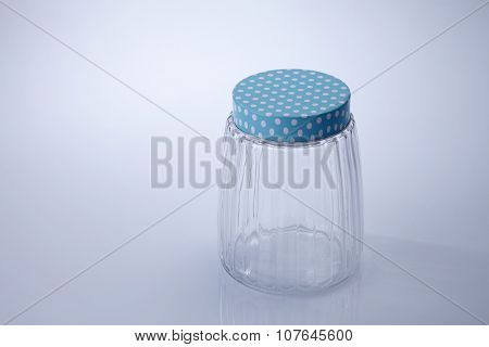 air tight jar on the white background