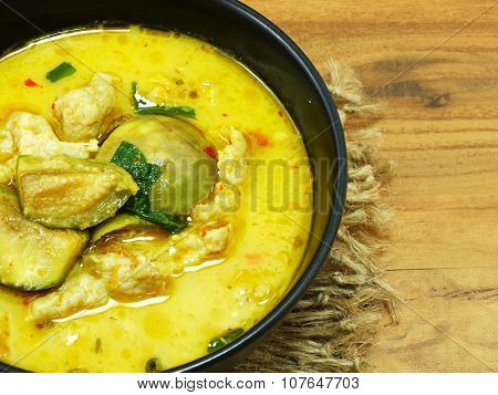 green curry fish balls is thai cuisine