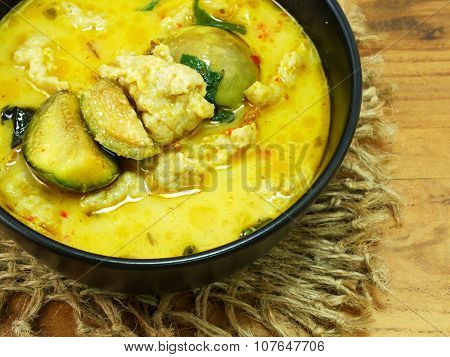 green curry fish balls is thai cuisine