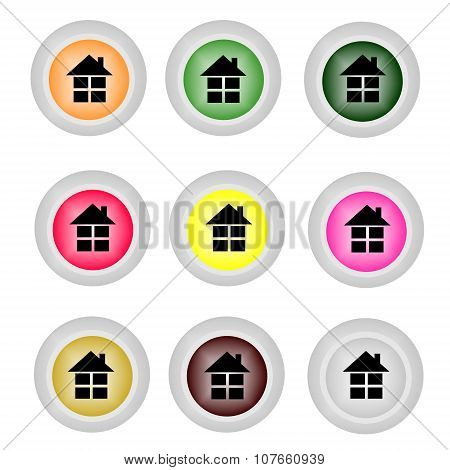 Home icon . Flat design vector illustration .