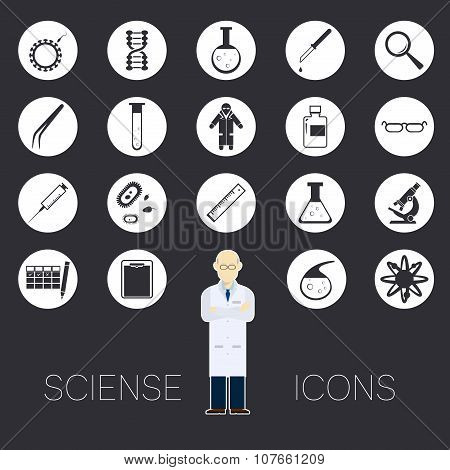 Sciense white icons