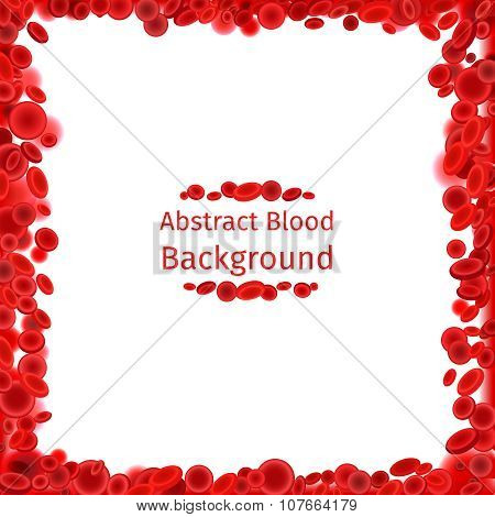 Blood cells frame for medical poster