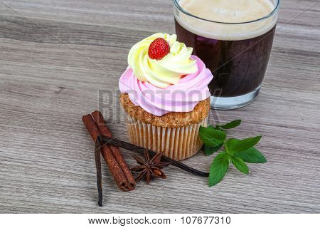 Cupcake With Coffee
