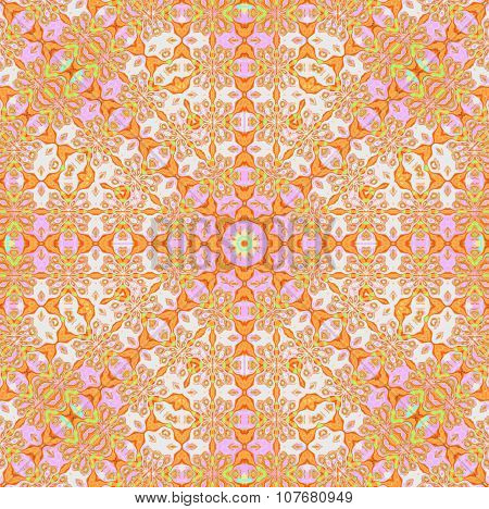 Seamless circle pattern orange violet