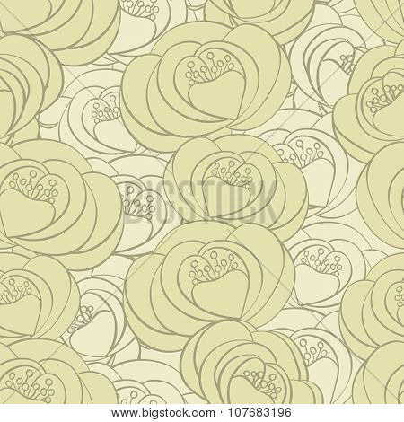 vector floral seamless pattern in rertro style