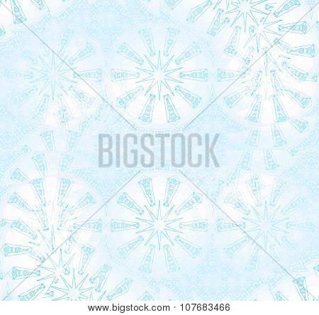 Seamless star pattern pastel blue white