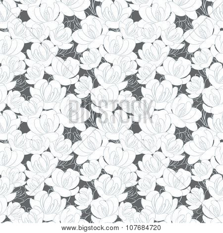 vector floral seamless pattern in rertro style