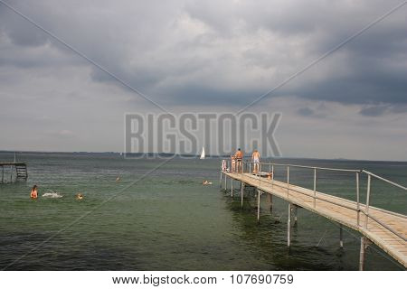 A cold day at the beach in Denmark