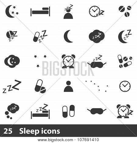 Sleep icons set use for any design