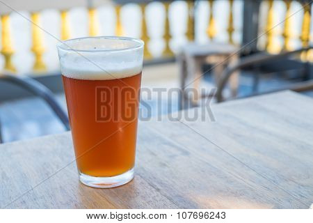 Pint of crafted ale