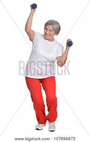 Senior woman exercising