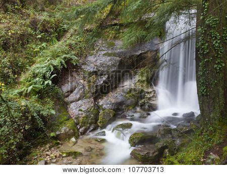 Beautiful waterfall at Geres National Park, Portugal